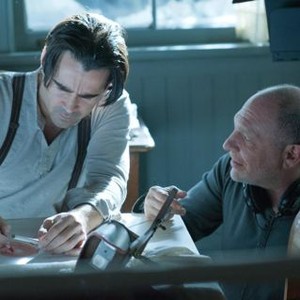 WINTER'S TALE, l-r: Colin Farrell, director Akiva Goldsman, 2014, ph: David C. Lee/©Warner Bros. Pictures