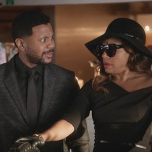 The Game, Hosea Chanchez (L), Wendy Raquel Robinson (R), 'Dust in the Wind', Season 9, Ep. #4, 06/24/2015, ©BET