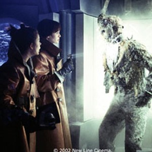 (l to r): Melyssa Ade and Lisa Ryder discover a frozen Jason Voorhees in New Line Cinema's, JASON X.
