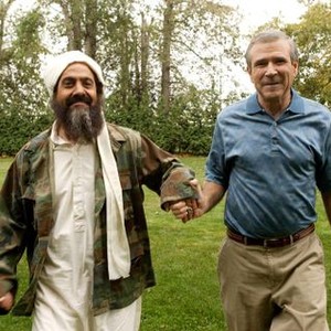 POSTAL, from left: Larry Thomas as Osama bin Laden, Brent Mendenhall as George W. Bush, 2007. ©Vivendi Visual Entertainment