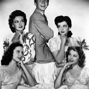 HENRY ALDRICH GETS GLAMOUR, clockwise from lower left, Diana Lynn, Frances Gifford, Jimmy Lydon, Gail Russell, Annie Rooney, 1943