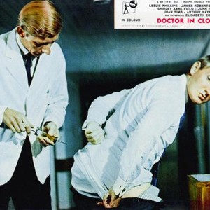 DOCTOR IN CLOVER, from left: Jeremy Lloyd, John Fraser, 1966