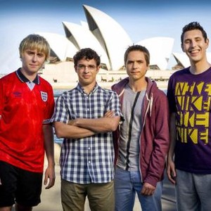 Publicity stills photography on the set of The Inbetweeners 2 movie 'The Long Goodbye'