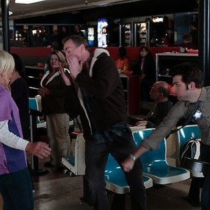 Parks and Recreation, Kevin Dorff (L), Chris Pratt (R), 'Bowling For Votes', Season 4, Ep. #13, 01/26/2012, ©NBC