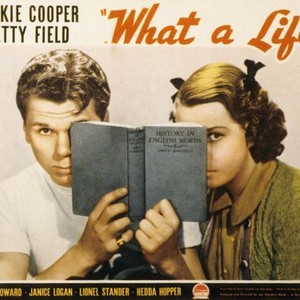 WHAT A LIFE, from left, Jackie Cooper, (as Henry Aldrich), Betty Field, 1939