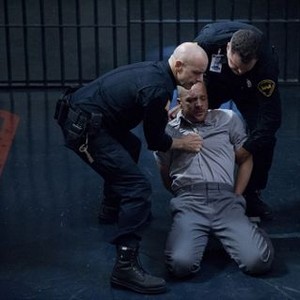 The Killing, Peter Sarsgaard (L), Hugh Dillon (C), Aaron Douglas (R), 'Try', Season 3, Ep. #8, 07/14/2013, ©AMC