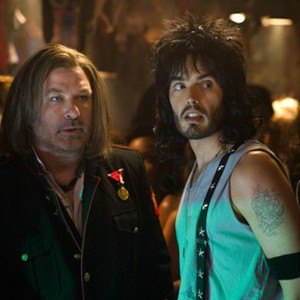 (L-R) Alec Baldwin as Dennis Dupree and Russell Brand as Lonnie in "Rock of Ages." photo 8