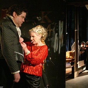 Earlene (PATTY DUKE) dresses a "Cyrano" cast member in BIGGER THAN THE SKY. photo 11