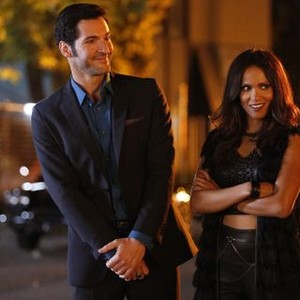 Lucifer, Tom Ellis (L), Lesley-Ann Brandt (R), 01/25/2016, ©FOX