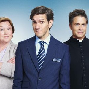 Pauline Quirke, Matthew Baynton and Rob Lowe (from left)