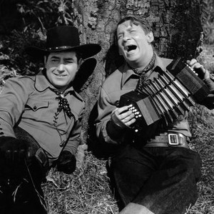 THE SILVER BULLET, from left: Johnny Mack Brown, Fuzzy Knight, 1942