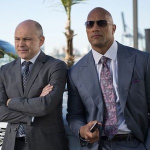 Rob Corddry and Dwayne Johnson (from left)