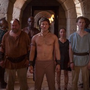 Atlantis, from left: Mark Addy, Jack Donnelly, Emily Taaffe, Robert Emms, 'A Boy Of No Consequence', Season 1, Ep. #3, 12/07/2013, ©BBCAMERICA