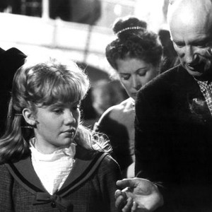 IN SEARCH OF THE CASTAWAYS, Hayley Mills, director Robert Stevenson on set, 1962