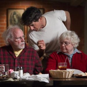 NEBRASKA, from left: Bruce Dern, director Alexander Payne, June Squibb, on set, 2013. ph: Merie W. Wallace/©Paramount Pictures