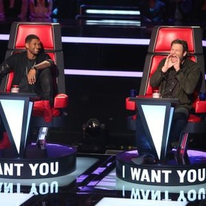 The Voice, Usher (L), Blake Shelton (R), 'The Blind Auditions Continued', Season 4, Ep. #3, 04/01/2013, ©NBC