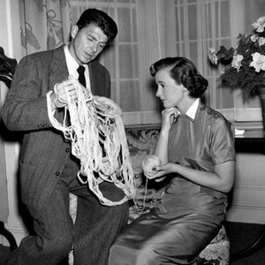 SHE'S WORKING HER WAY THROUGH COLLEGE, Ronald Reagan, Phyllis Thaxter, 1952