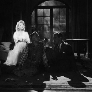 BLITHE SPIRIT, Kay Hammond (rear), front from left: Margaret Rutherford, Rex Harrison, 1945