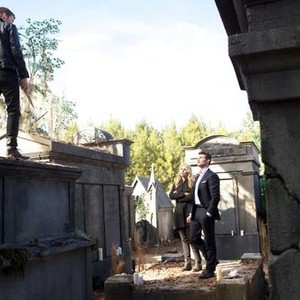 The Originals, Joseph Morgan (L), Claire Holt (C), Daniel Gillies (R), 'Farewell to Storyville', Season 1, Ep. #16, 03/11/2014, ©KSITE