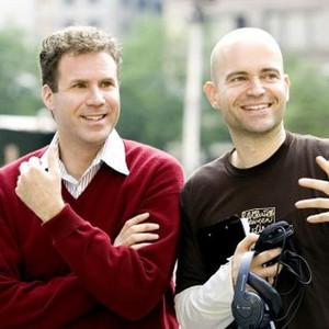 STRANGER THAN FICTION, Will Ferrell, director Marc Forster, on set, 2006. (c) Sony Pictures
