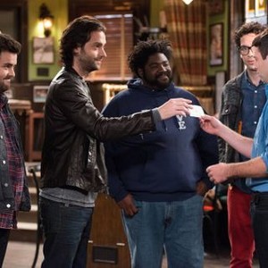 Undateable, from left: David Fynn, Chris D'Elia, Ron Funches, Rick Glassman, 'Danny's Boys', Season 1, Ep. #12, 07/03/2014, ©NBC