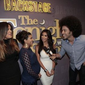 The Tonight Show With Jay Leno, from left: Khloe Kardashian, Kourtney Kardashian, Kim Kardashian, Bryan Branly, 'Season 22', ©NBC