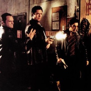 DONNIE BRASCO, front from left: James Russo, Michael Madsen, Al Pacino, Johnny Depp (rear), 1997, © TriStar