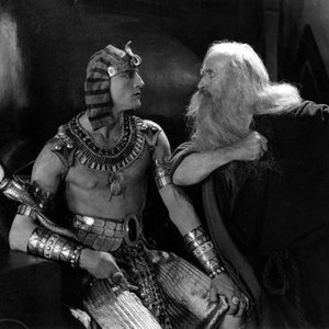 THE TEN COMMANDMENTS, Charles de Roche as Pharaoh Rameses II, Theodore Roberts as Moses, 1923