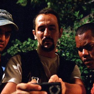 NEIGHBORING SOUNDS, (aka NEIGHBOURING SOUNDS, aka O SOM AO REDOR)), from left: Albert Tenorio, Irandhir Santos, Nivaldo Nascimento, 2012. Ph: Victor Juca/©Cinema Guild