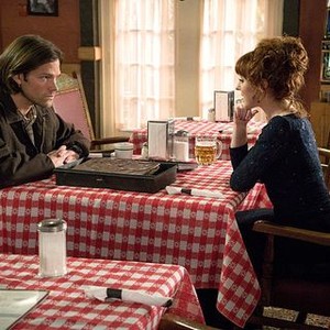 Supernatural, Jared Padalecki (L), Ruth Connell (R), 'Book of the Damned', Season 10, Ep. #18, 04/15/2015, ©KSITE