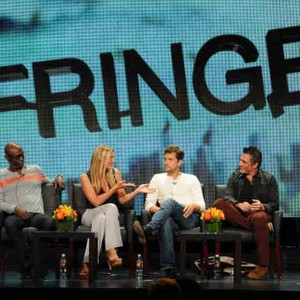Fringe, from left: Lance Reddick, Anna Torv, Joshua Jackson, J. H. Wyman, 09/09/2008, ©KSITE