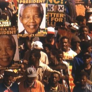 MANDELA, enthusiastic crowd at a Nelson Mandela presidential campaign rally in Johannesburg, 1996, (c)Island Pictures