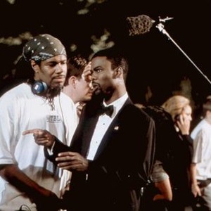 HEAD OF STATE, Writer Ali LeRoi and director Chris Rock, on set, 2003, (c) DreamWorks