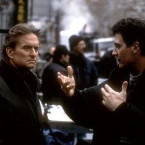 DON'T SAY A WORD, Michael Douglas, director Gary Fleder, on set, 2001. TM & Copyright (c) 20th Century Fox Film Corp. All rights reserved