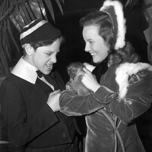 VICE VERSA, Anthony Newley, Petula Clark on set, 1947