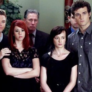 Awkward., from left: Jake McLean, Ashley Rickards, Lauren Iungerich, Beau Mirchoff, 07/19/2011, ©MTV