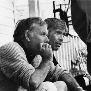 PAT GARRETT AND BILLY THE KID, from left: director Sam Peckinpah, James Coburn, on set, 1973 pgbtk1973-fsct11(pgbtk1973-fsct11)