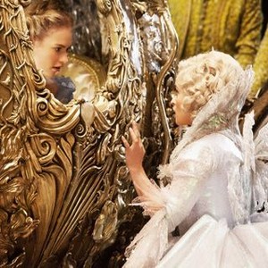 CINDERELLA, from left: Lily James as Cinderella, Helena Bonham Carter, 2015. ph: Jonathan Olley/©Walt Disney Studios Motion Pictures
