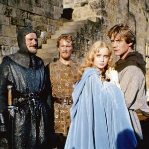 IVANHOE, from left: Julian Glover, David Robb as robin Hood, Lysette Anthony, Anthony Andrews, 1982, © CBS