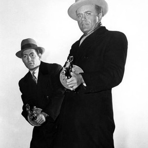 PORTRAIT OF A MOBSTER, Norman Alden (rear), Vic Morrow as Dutch Schultz, 1961