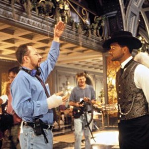 WILD WILD WEST, Director, Barry Sonnenfeld, directs Will Smith, in a scene, 1999.