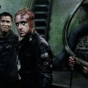 PANDORUM, from left: Cung Le, Ben Foster, Antje Traue, 2009. ©Overture Films