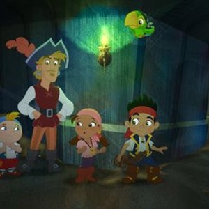Jake and the Never Land Pirates, from left: Jonathan Morgan Heit, Michael Richard Dobson, Madison Pettis, Colin Ford, 'Treasure of the Pirate Mummy's Tomb / Mystery of the Missing Treasure!', Season 3, Ep. #1, ©DISNEYJUNIOR