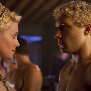 Spartacus, Lucy Lawless (L), Jai Courtney (R), 'Legends', Season 1: Blood and Sand, Ep. #3, 02/05/2010, ©STARZPR