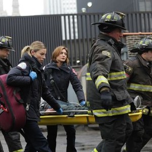 Chicago Fire, Lauren German (L), Christine Evangelista (R), 'Out With A Bang', Season 2, Ep. #12, 01/14/2014, ©NBC