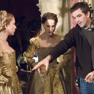 On the set of the film "The Other Boleyn Girl."