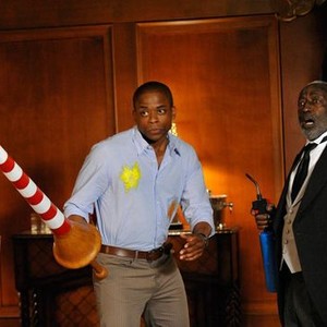 Psych, Dulé Hill (L), Garrett Morris (R), '100 Clues', Season 7, Ep. #5, 03/27/2013, ©USA