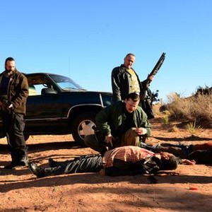 Breaking Bad, Steven Michael Quezada (L), Dean Norris (C), Michael Bowen (R), 'Season Credits', Season 5, Ep. #14, ©AMC
