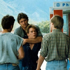 FOOTLOOSE, Kevin Bacon (center), 1984