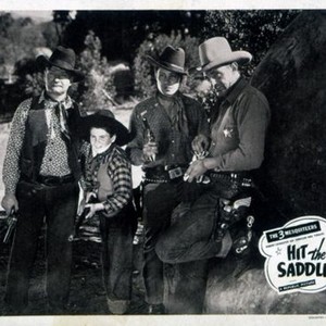 HIT THE SADDLE, Max Terhune, Sammy McKim, Ray Corrigan, Ed Cassidy, 1937